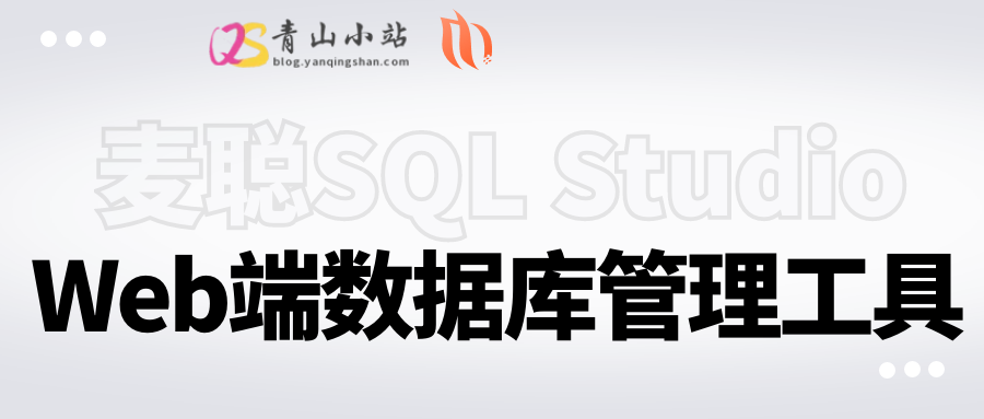 麦聪SQL Studio Web端数据库管理工具